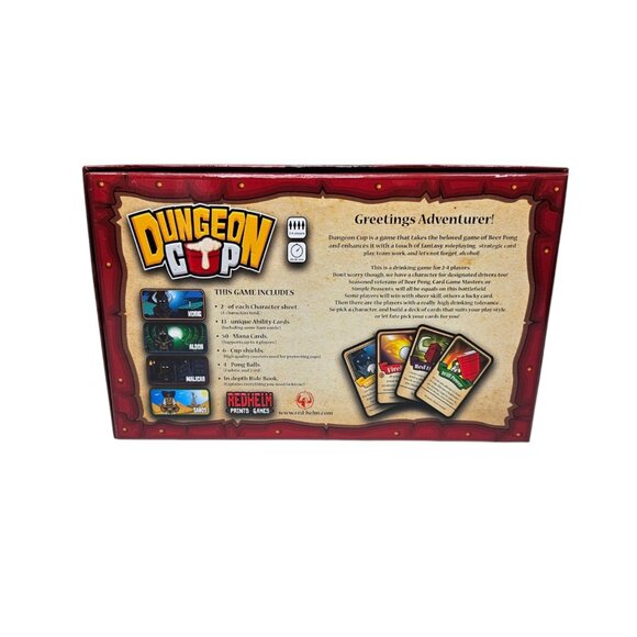 Dungeon Cup Kickstarter Beer Pong Game COMPLETE Strategy Party Red Helm Games - Picture 5 of 8